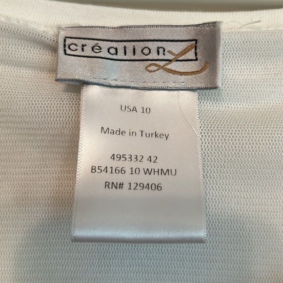 CREATION L Layered Look Short Sleeved Printed Tunic Top - Picture 4 of 5